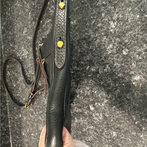 Fossil Pebbled Leather Black Crossbody Bag w/ Tassel Pull - Picture 7 of 14